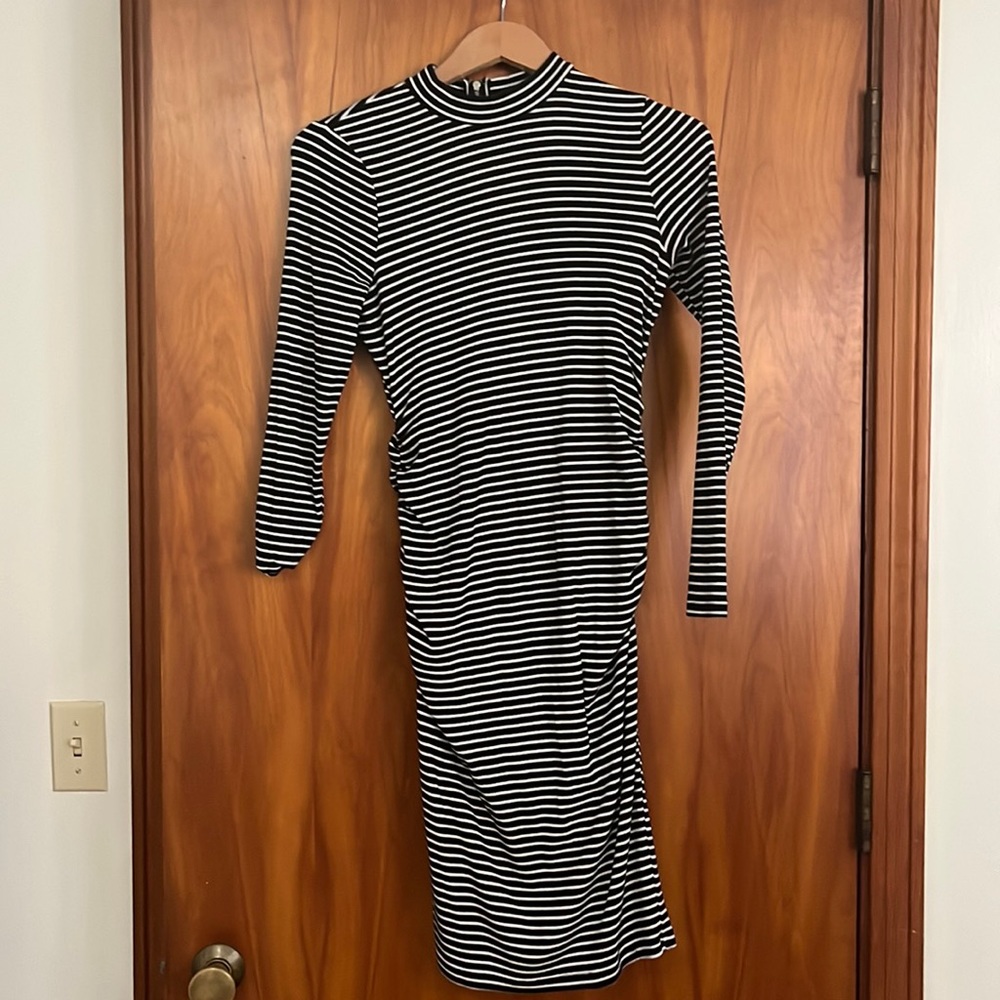 Motherhood Maternity Mockneck Maternity Dress
